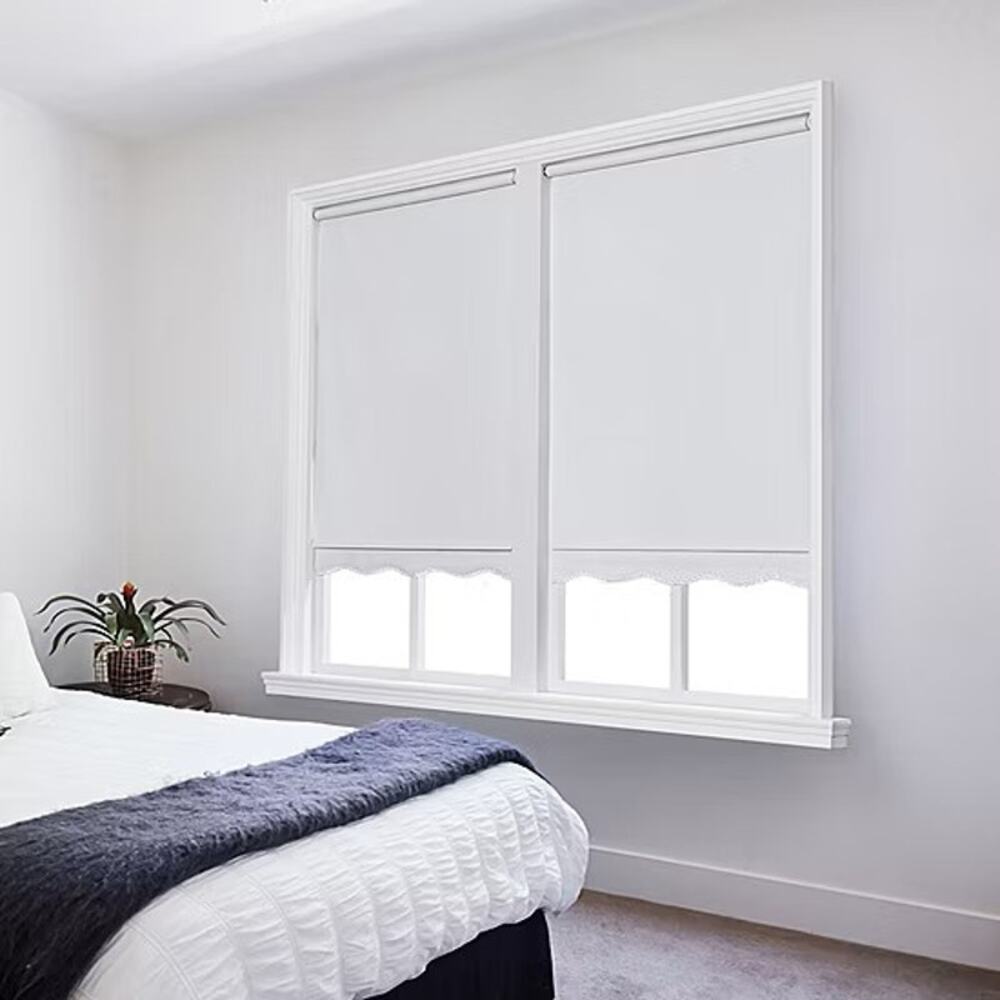 36.5x64 Paige Cut To Width Cordless Blackout Fringed Roller Shade
